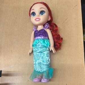 Mermaid Doll with Red Hair and Purple Outfit
